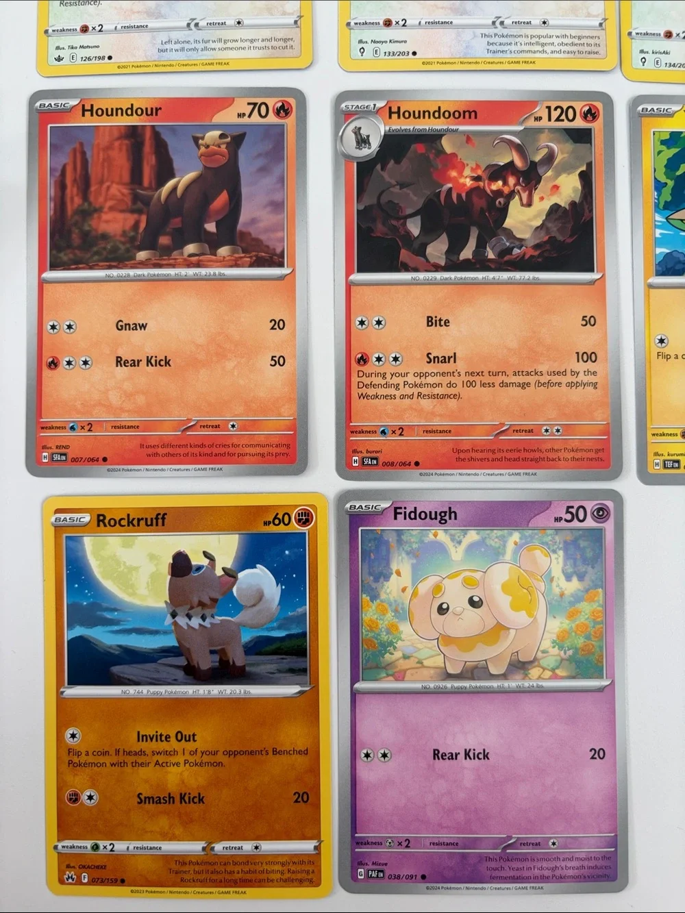 🐶 Dog Pokémon Card Lot | Mabosstiff Houndoom Growlithe Rockruff Yamper ✨5/$25✨